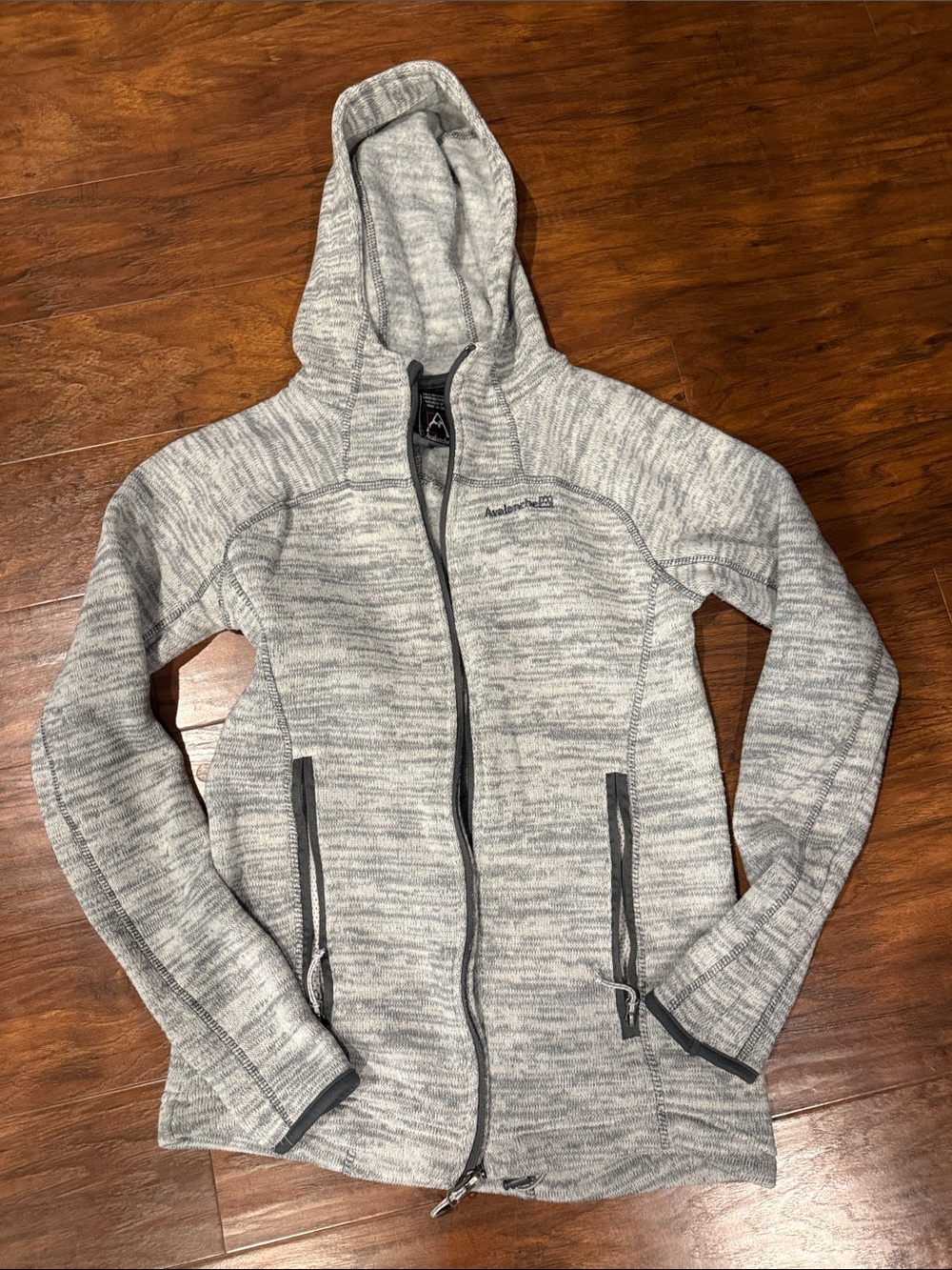 Avalanche Light Gray Marled Full-Zip Hooded Jacket